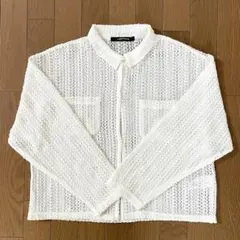 【新品】タグ無 Lugnoncure レースカーディガン Fサイズ オフホワイト