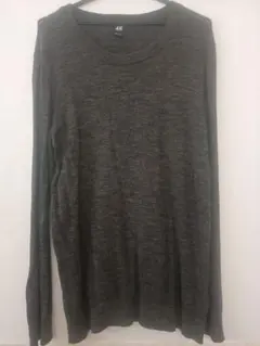 H&M ダークグレー 長袖ニット M