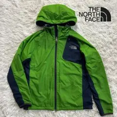 ノースフェイス リバーシブル フリース M ネイビー 緑 ブランド バックロゴ