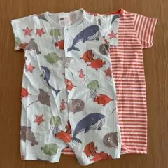 H&M 半袖 ロンパース 80 2枚セット