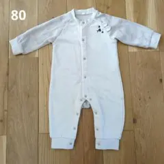 ロンパース チェック　動物　80