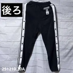 adidas トラックパンツ スナップボタン 黒 日本サイズ S相当ブラック