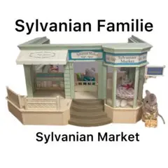 シルバニアファミリー　森のマーケット　くすり屋さんができたよ！人形3体　小物沢山