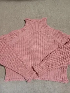 値下げ！H&Mざっくり編み タートル ニット　新品