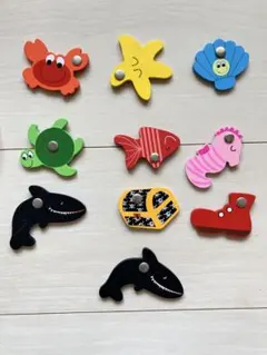 フライングタイガー　木製　さかなつり　おもちゃ　魚釣り