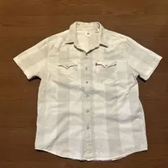 Levi's ウエスタン半袖シャツ L ホワイト ボックスチェック柄