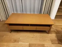 【直接引き取りのみ】ニトリ　ナチュラルウッド センターテーブル 引き出し付き