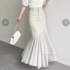 RESEXXY チュールドッキングスカート ベージュ リゼクシー FREE