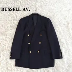 美品✨RUSSELL AV 紺ブレ ダブル 金ボタン ウール100% L
