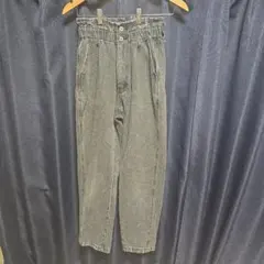 WEGO ハイウエスト デニムパンツ ブラック M