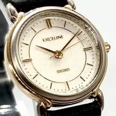 【稼動】 セイコー エクセリーヌ 腕時計 4N21-0440 コンビ レディース