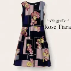 美品 RoseTiara ローズティアラ フラワー ワンピース 総柄 花柄のサムネイル