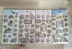 すみっコぐらし リラックマ キラッとぷくぷくエアーシール　４点セット