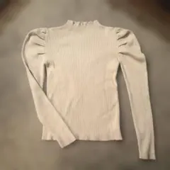 GRL パワショルハイネックリブニットトップスSサイズ