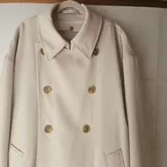 SENSE OF PLACEクリーム色 ダブルブレスト トレンチコート Mサイズ