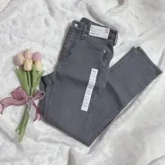 もも様専用　試着のみ❁UNIQLO ハイライズスキニージーンズ 25 グレーのサムネイル
