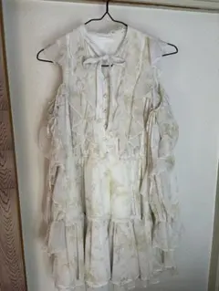 SNIDEL プリントフリルミニワンピース イエロー スナイデル