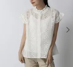 LOWRYS FARM 2way 白レース ブラウス