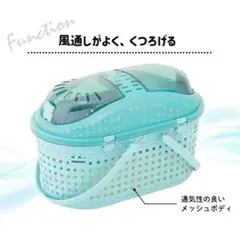 犬猫可　ペットキャリーバッグ 水色