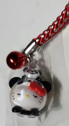 サンリオ　ハローキティ　東京限定　上野バージョン　パンダ　ねつけ　ストラップ