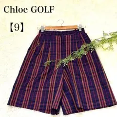 ✨美品✨ChloeGolfキュロット　ハーフパンツ【M】ウール98%チェック柄
