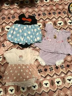 しまむら バースデイ ミニー ロンパース まとめ売り 5点 70 女の子 春夏