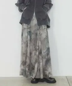 JEANASIS ニュアンスプリントフレアスカート フリーサイズ