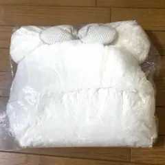 디즈니 담요 미니 후드 담요 판초 화이트