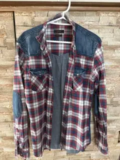 GAUDI JEANS チェック柄デニムシャツ - メルカリ