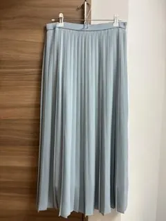 【UNIQLO】ライトブルー シフォンプリーツロングスカート