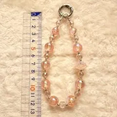 ハンドメイド チャーム ピンク ビーズ
