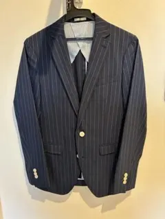 【極美品】スーツセレクト テーラードジャケット ネイビーストライプ Y4 S相当