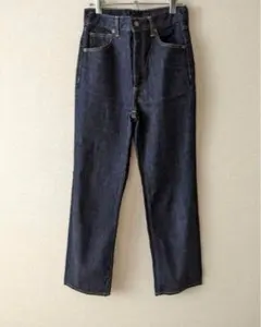 GU神デニムハイウエストストレートジーンズM