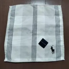 Ralph Lauren　グレー　チェック柄　タオルハンカチ