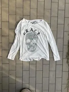 archive y2k スカル tシャツ ラメ 平成