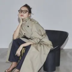 伊原葵　Zoff AOI IHARA ウェリントン　サングラス　ブラック×カーキ