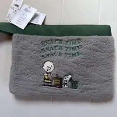 PEANUTS スヌーピー ポーチ ボア素材