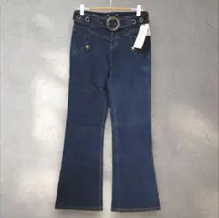 新品【 PAT HOGUE 】デニムパンツ ベルト付き 11号 L
