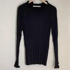カージュ khajuシップス　リブニット　黒のサムネイル