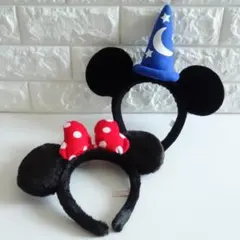 美品 ディズニーリゾート ミッキー & ミニー ファンタジア カチューシャ