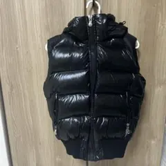 RALPH LAUREN ブラック ダウンベスト フード ファー Y2K XL - メルカリ