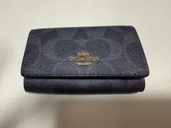 COACH キーケース シグネチャー ネイビー5連キーケースのサムネイル