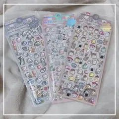 【3枚セット】オバケーヌ　ボンボン　シール　ぷっくり ドロップ うるちゅる