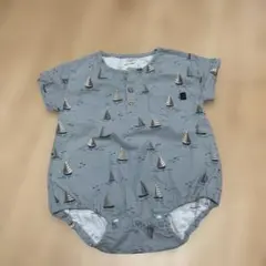 Tête à Tête 帆船柄ロンパース 80