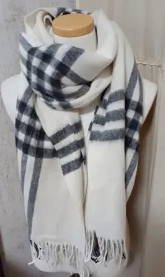 グリーンレーベルリラクシング　ウールチェックストール 大判