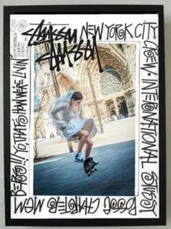 パロディアート　フレーム付き　額装　スケートボード　アメリカンレトロ