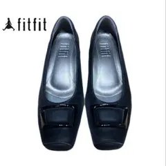 激レア⭐︎fitfit 撥水バックルバレエシューズ （ブラック 23.5cm