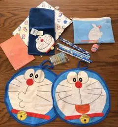 新品多数ドラえもんセット文具タオル鉛筆キャップパスポートカバーポーチ