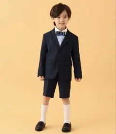 BEAMS mini セレモニー スーツ セットアップ 120 ネイビーチェック
