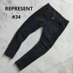 REPRESENT バイカーデニム ライダースパンツ デニムパンツ 34インチ